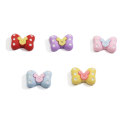 100 τεμ. Polka Dot ανάμεικτο τόξο Cabochons Flatbacked Resin Bowknot Cab Embellishment DIY Crafts Hair Clips