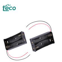 Plastic Battery Storage Case: 2 x 18650 Battery Holder with Leads