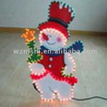 Rope Light Silhouette (Snowman)