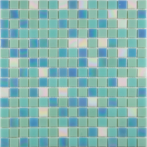 Iridescent Mosaic Mixed Color Backsplash Pool Tiles