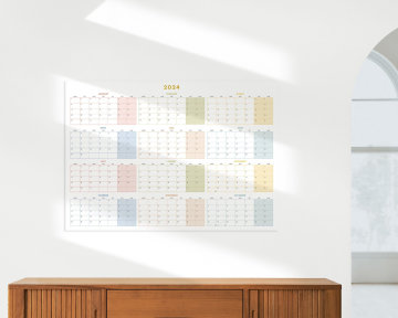 Custom Extra Large One Page Wall Calendar