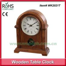 Bedside table clock wood craft decorated item