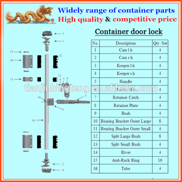 Galvanized container door parts