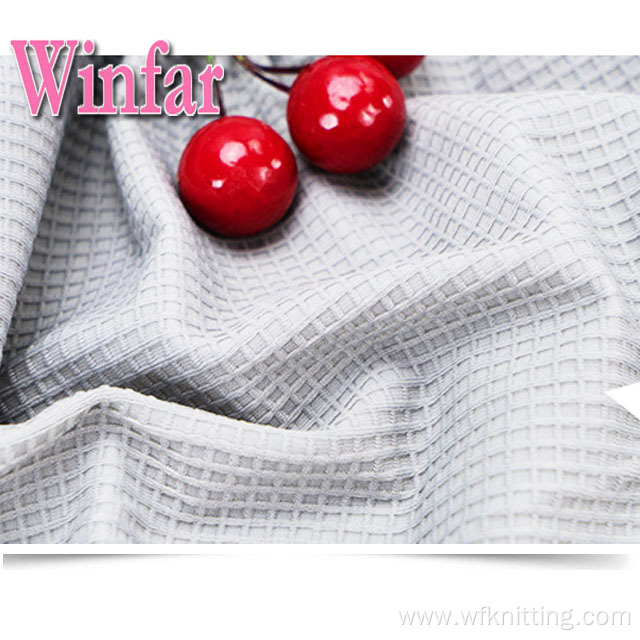 Mini Waffle Polyester Cotton Thermal Waffle Knit Fabric
