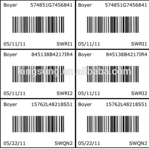 serial No. number label