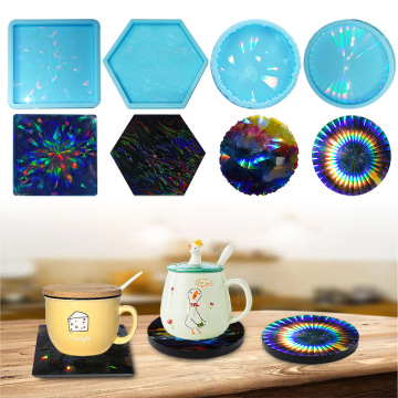 INTODIY Holographic Coaster Mold for DIY Epoxy Resin Art