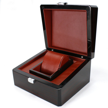 Luxury Custom Logo Wooden Single Watch Box