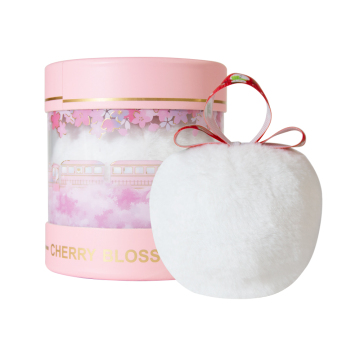 Christmas Gift: Pink Oversized Glittering Plush Ribbon Ball Highlighter Powder Puff
