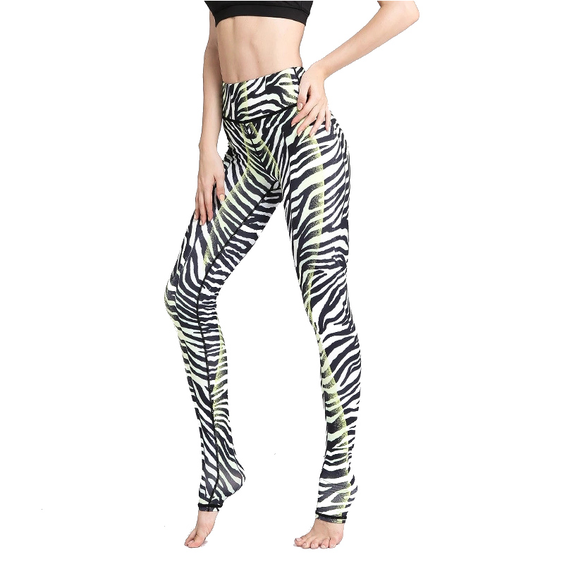 OEM Printed Colorful Sport Yoga Fitness Women Stacked Print Leggings Fitness