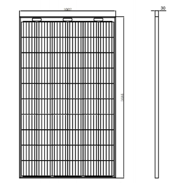 Bifaciaal hoog efficiënte mono zonnepaneel