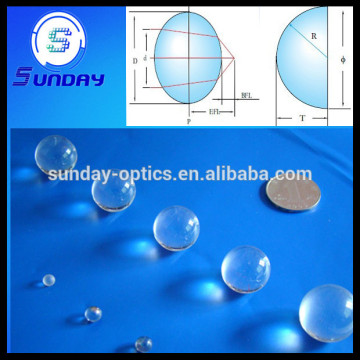 Optical fused silica lens ball