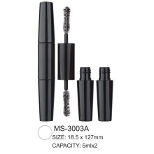 Double-Ended Plastic Empty Round Mascara Bottle with Brush