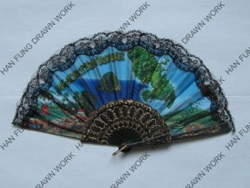 Souvenir Fan - Printed Lace Fan
