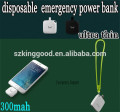 Notfall Einmalige Mini Power Bank 300mAh Einweg-Power Bank