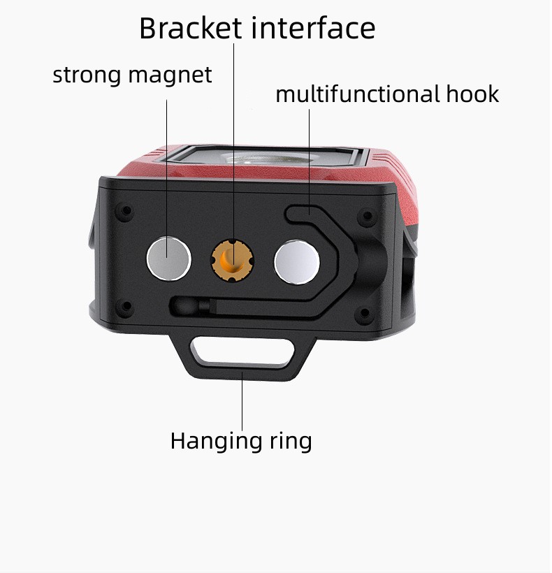 Portabel LED Pekerjaan Lampu Kerja Isi Ulang dengan Dasar Magnetik 180 Lampu Lipat yang Dapat Dipotret Baterai Rechargeable Lampu