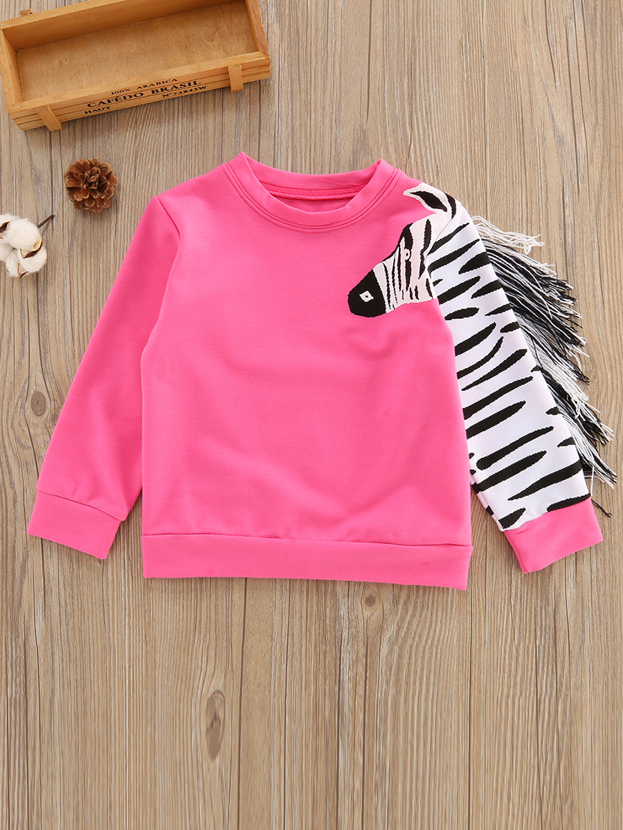 Explosions Children's Clothing Right Arm Tassel Horse Sweater