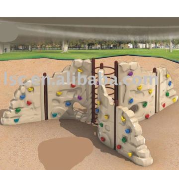 outdoor children climbing wall