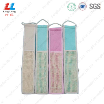 Long loofah bathing sponge product