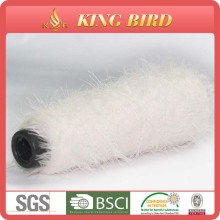 china fancy soft fluffy feather yarn white nylon