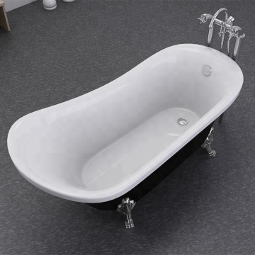 Schwarze freistehende Badewanne 1600mm