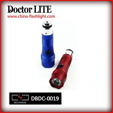 Rechargeable led car torch,LED charging car light,led flashlight with car charger