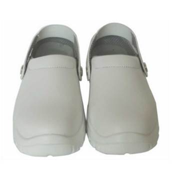 Steel toe and steel midsole white clogs for wholesale