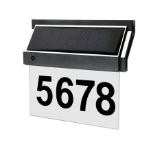 Solar Custom House Number Light with Backlight by LOYAL