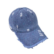 Vintage Baseball Caps with Hand-sewn Pearl Beading and Solid Colors