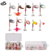 4G 6CM Artificial Metal Colorful Freshwater Fishing Spinner Baits Set for Bass and Trout