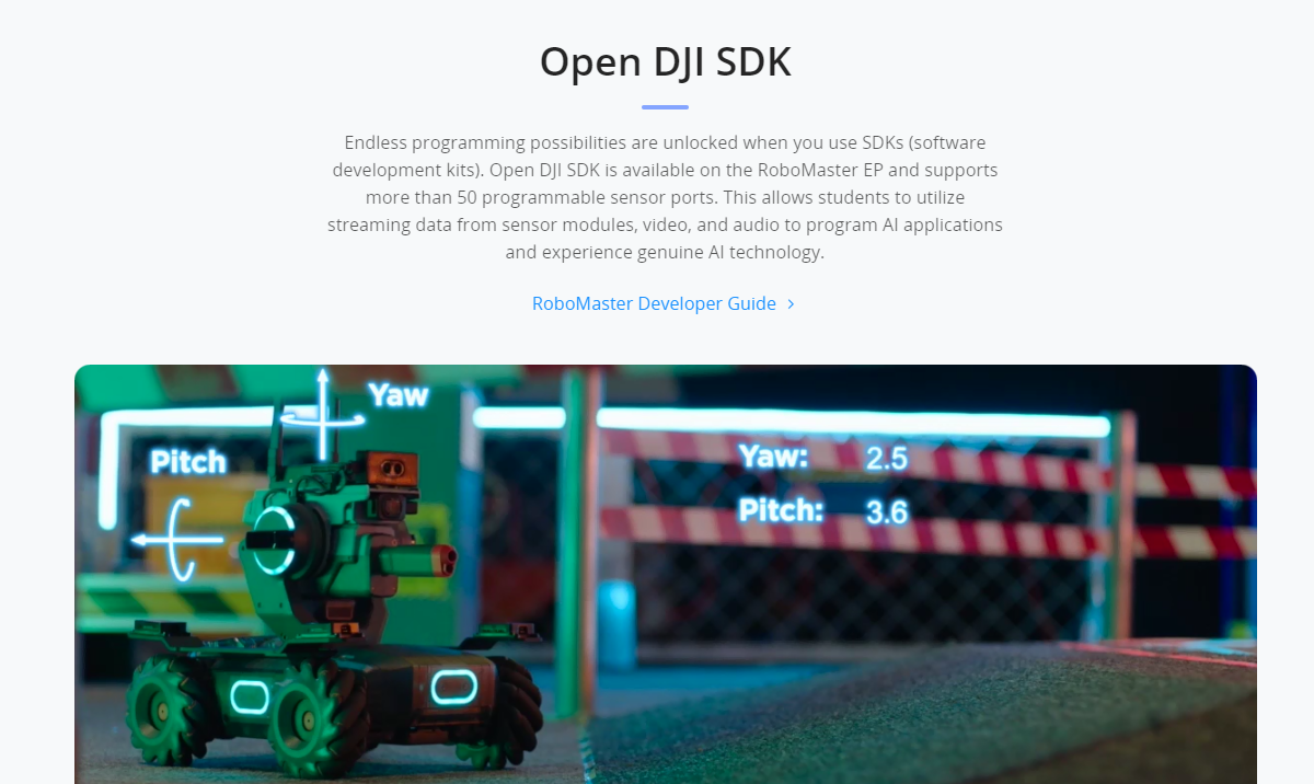 DJI Learning Unleashed ROBOMASTER EP For Rich teaching materials