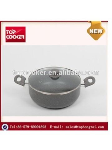 Press aluminium marble coating casseroles with lid