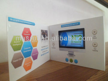 High quality latest video brochure/video brochure cards/video cards