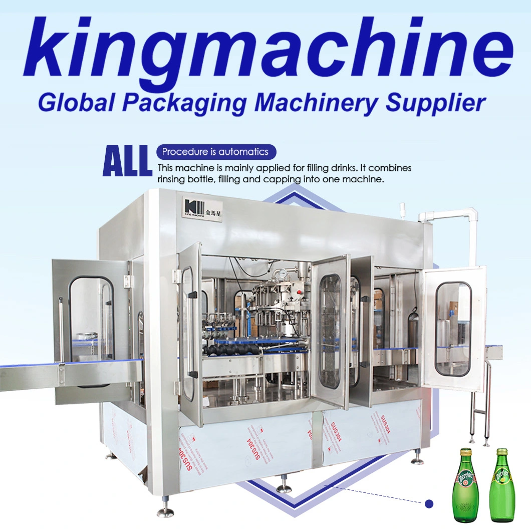 7000bph Automatic Carbonated Soft Drinks Glass Bottle Filling Machine Packing Production Line