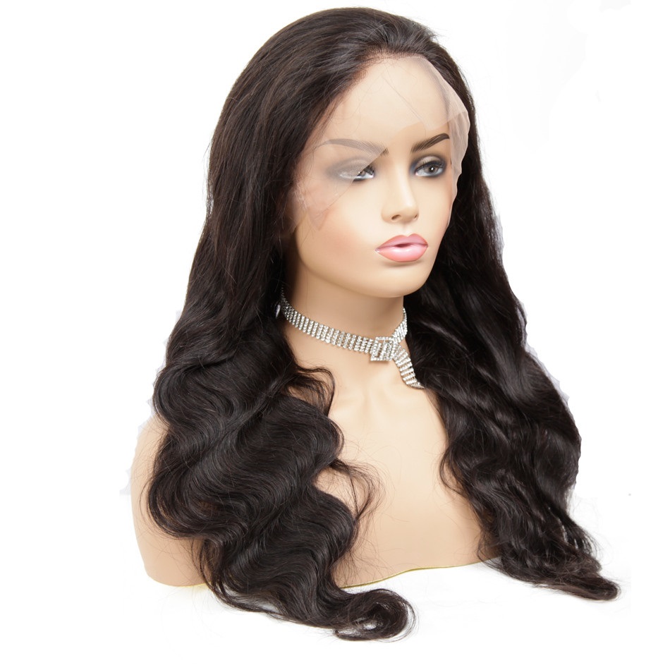 Wig Human Hair Virgin Brazilian Natural 100% Lace Front Wigs Body Wave, Transparent Ali Hair Queen Like Virgin Wigs With Frontal