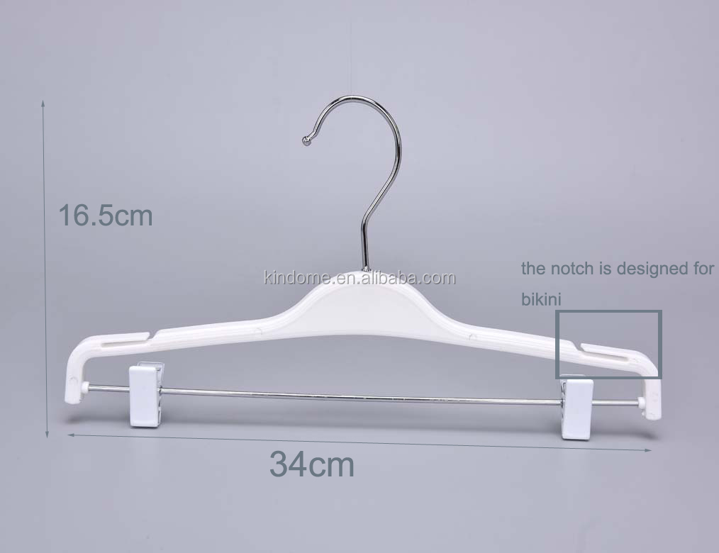 white color plastic underwear lingerie hanger for clothes shop display