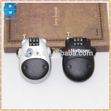 Adjustable steel cable lock