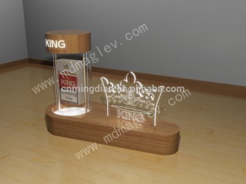acrylic lighting magnetic levitation cigarette display magnetic floating tobacco display,