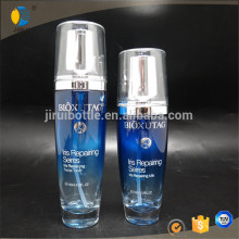 13ml glass lotion bottles sets with blue color sprayed and silk screen printed