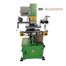 Flat hot foil stamping machine for leather embossment