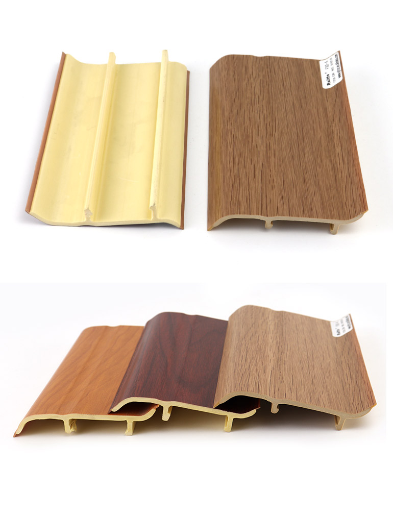 Decorative Wood Grain pvc baseboard PVC skirting board,F80-A