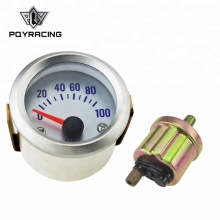 Universal Silver Car Meter 2\" 52mm Oil Pressure Gauge PSI Turbo Boost Dial