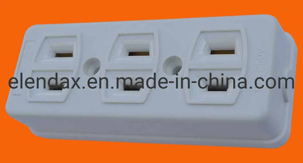 Двухсторонняя поверхностная розетка в американском стиле