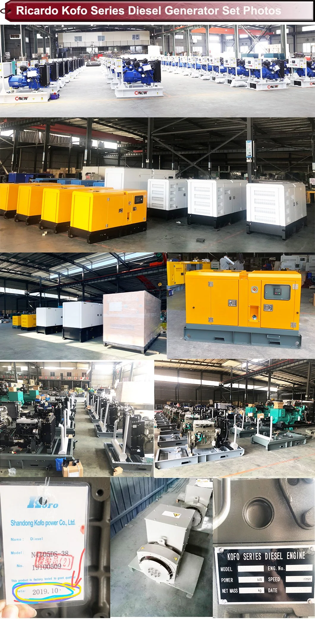 58kw/72kVA 50Hz/60Hz Single / Three Phase Silent /Open Type Diesel Generator Set with Motor Power Deutz/Kubota/Isuzu/Volvo High Quality Generator Price