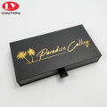 Aangepaste logo lade Black Paper Watch Box Packaging