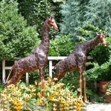 Hot Sale outdoor life size bronze giraffe sculpture