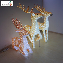 Cheap white deer decor life size christmas decorative beautiful deer with lights