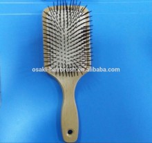 Natural bamboo wholesale hair brush made in china , custom natural wooden hair brush in ningbo
