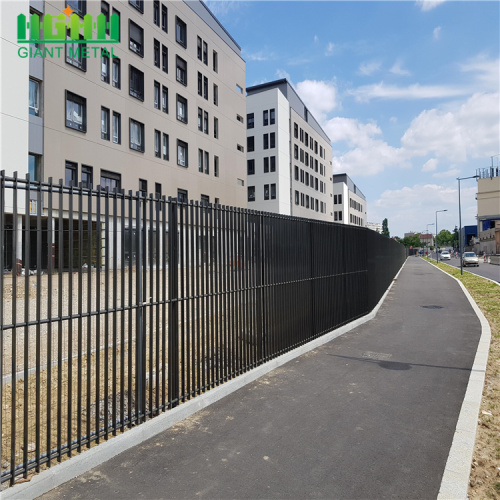 Yard ornamental black palisade fence