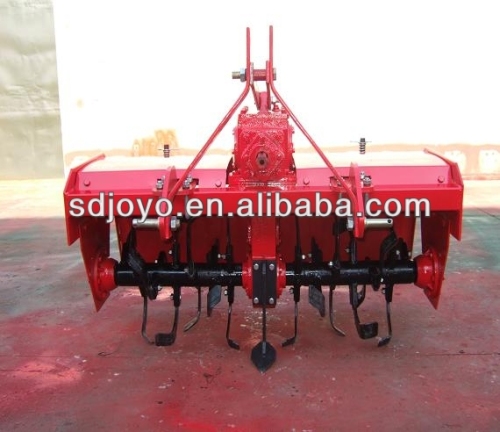 Tractor rotary tiller with 3 pointed