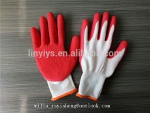 Latex coated cotton gloves/work gloves with rubber